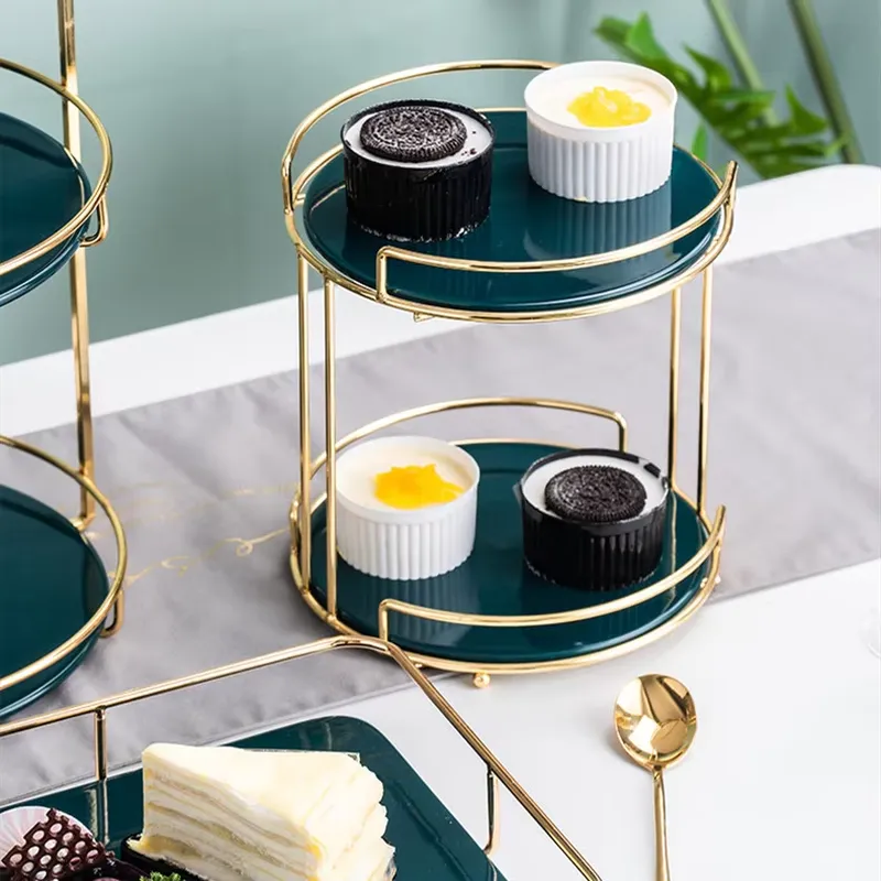 Luxury Golden Cake Stand Set M - Display Risers Set 评论和价格