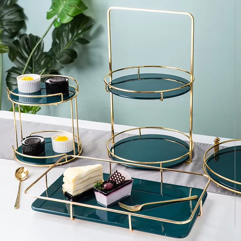 Luxury Golden Cake Stand Set M - Display Risers Set 评论和价格