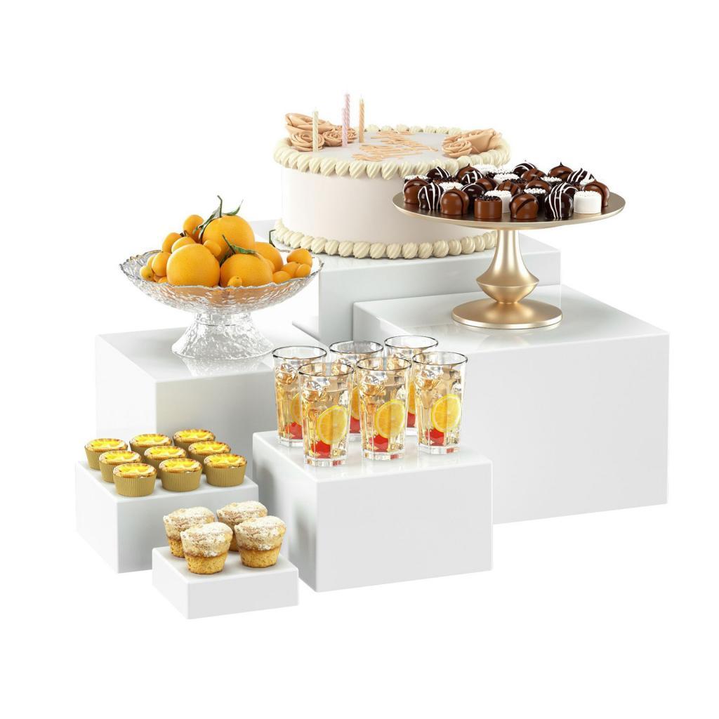 Acrylic Buffet Riser Set Multi - Display Risers Set 评论和价格