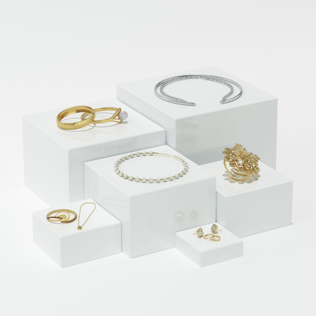 Acrylic Buffet Riser Set Multi - Display Risers Set 评论和价格