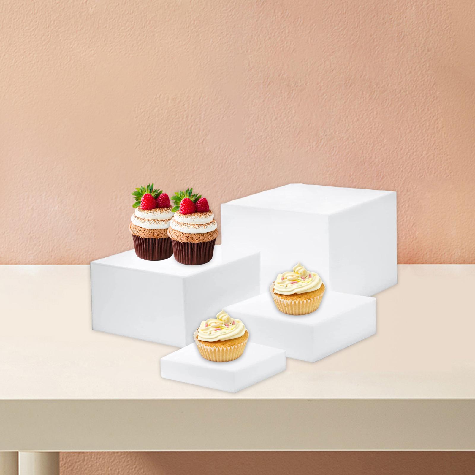 4 Pieces Buffet Riser Acrylic  - Display Risers Set 评论和价格