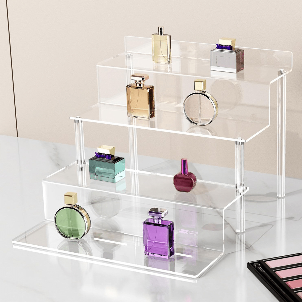 Acrylic Riser Display Stand,4  - Pop Display Shelf 评论和价格
