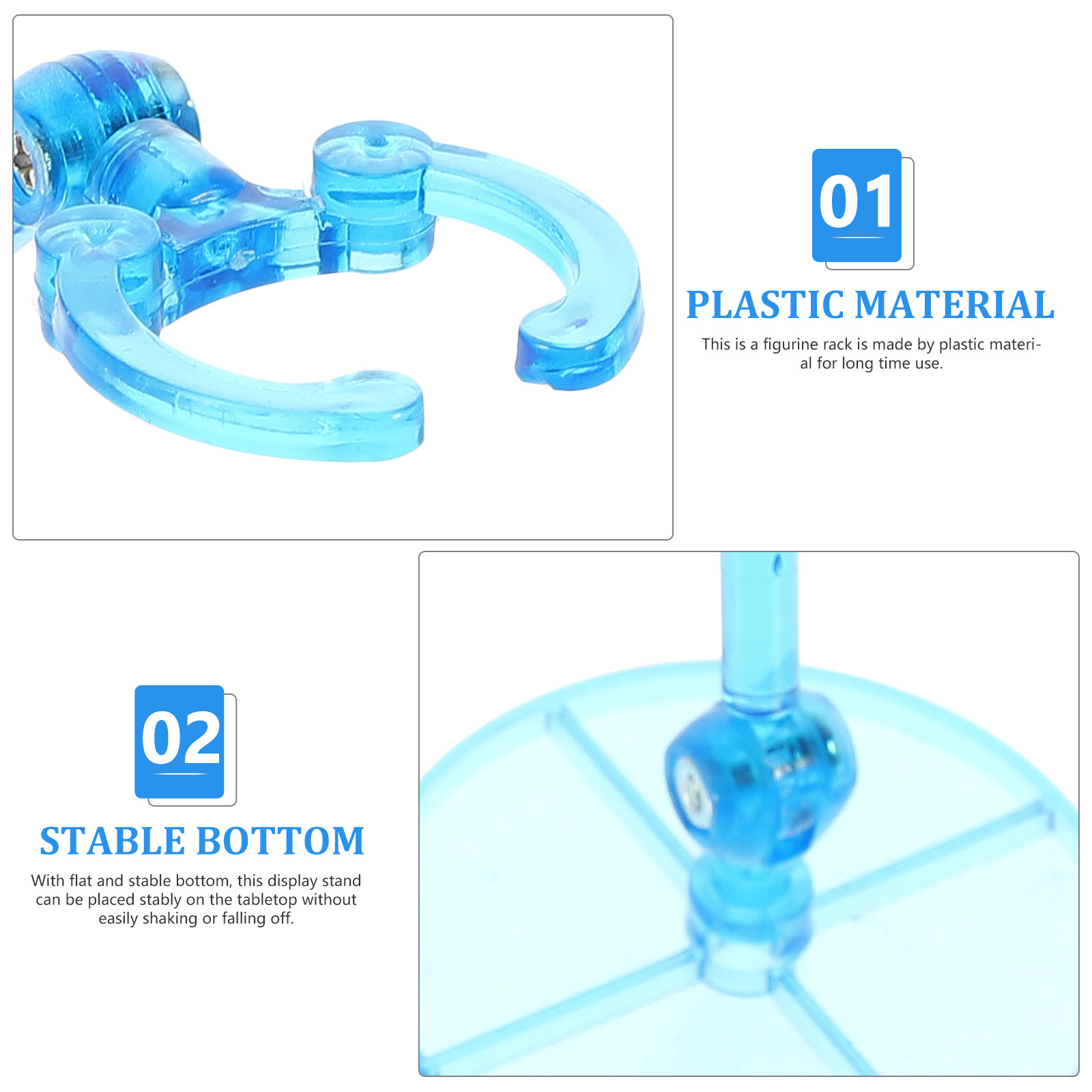 4Pcs Premium Plastic Figure Di - Action Figure Stand 评论和价格